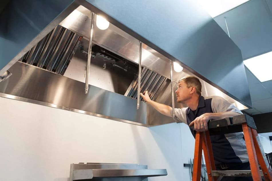 Large commercial kitchen exhaust system — Bashir Hood Cleaning, Long Island